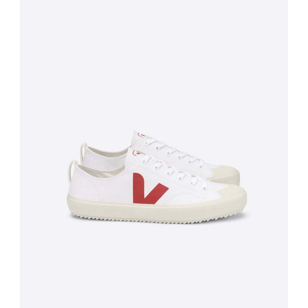 Veja NOVA CANVAS PIERRE Sko Herre White/Red | NO 214UZG